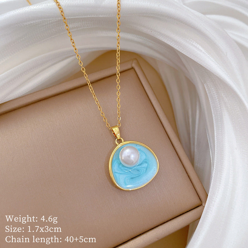 【】 Multi-element style copper micro-inlaid combination women's exquisite chain