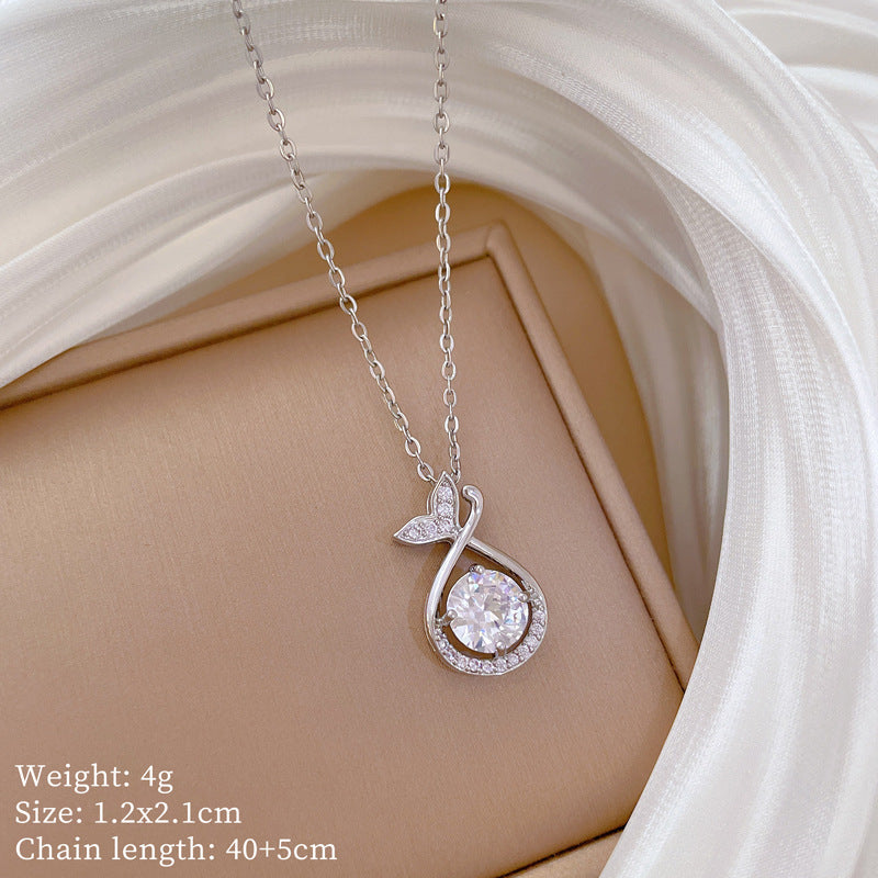 【】 Multi-element style copper micro-inlaid combination women's exquisite chain