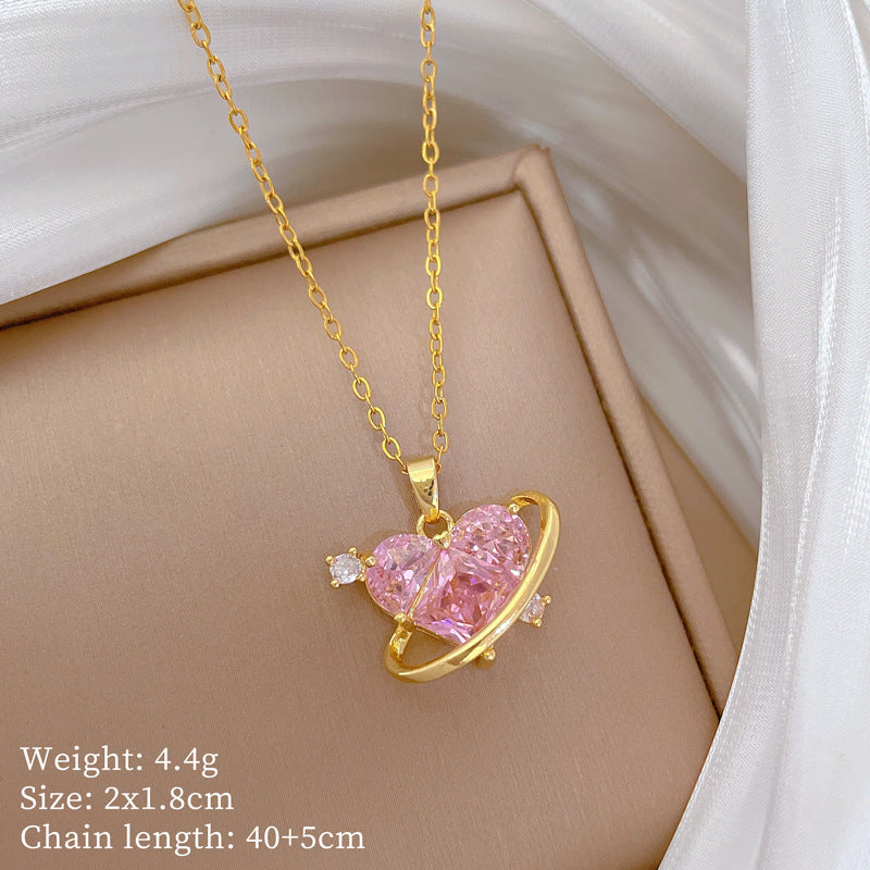【】 Multi-element style copper micro-inlaid combination women's exquisite chain