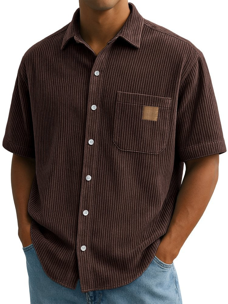 IBEX Casual Corduroy Short-Sleeve Shirt