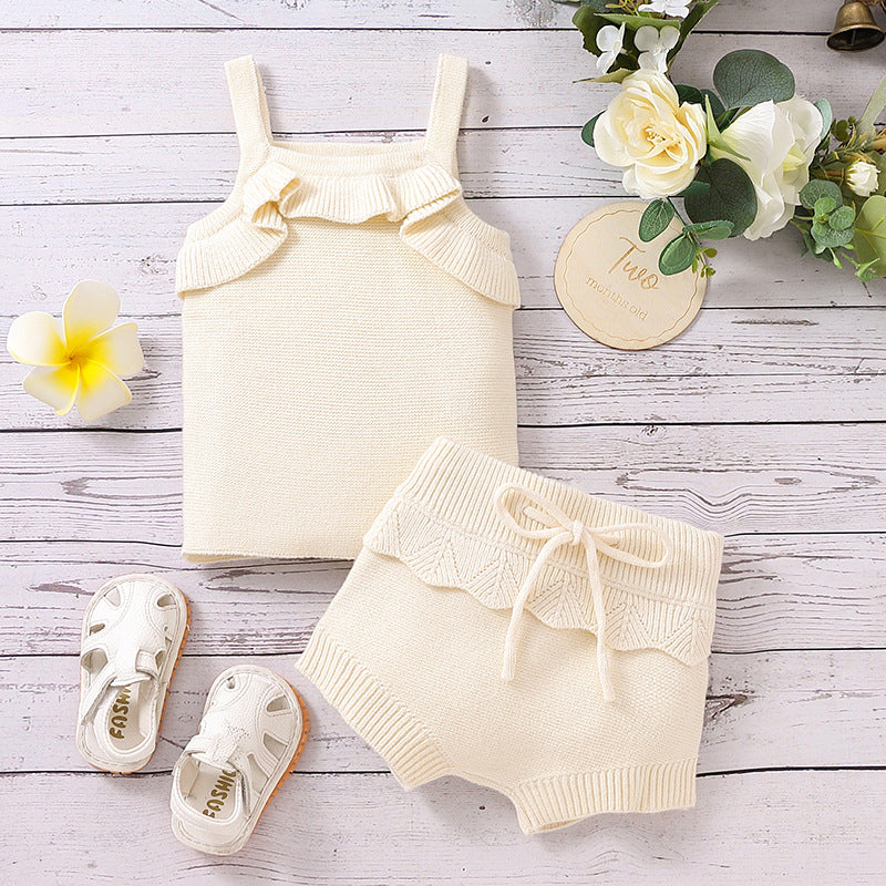 IBEX Baby Girl Knitted Summer Set