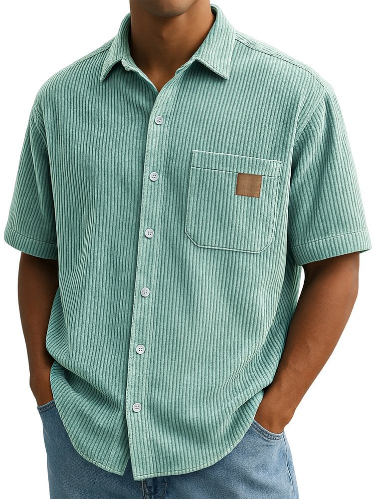 IBEX Casual Corduroy Short-Sleeve Shirt