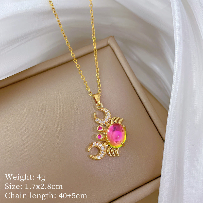 【】 Multi-element style copper micro-inlaid combination women's exquisite chain