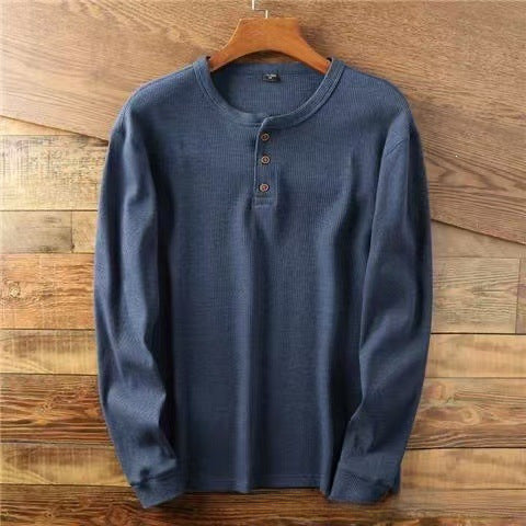 IBEX Men’s Waffle Henley Long-Sleeve Shirt