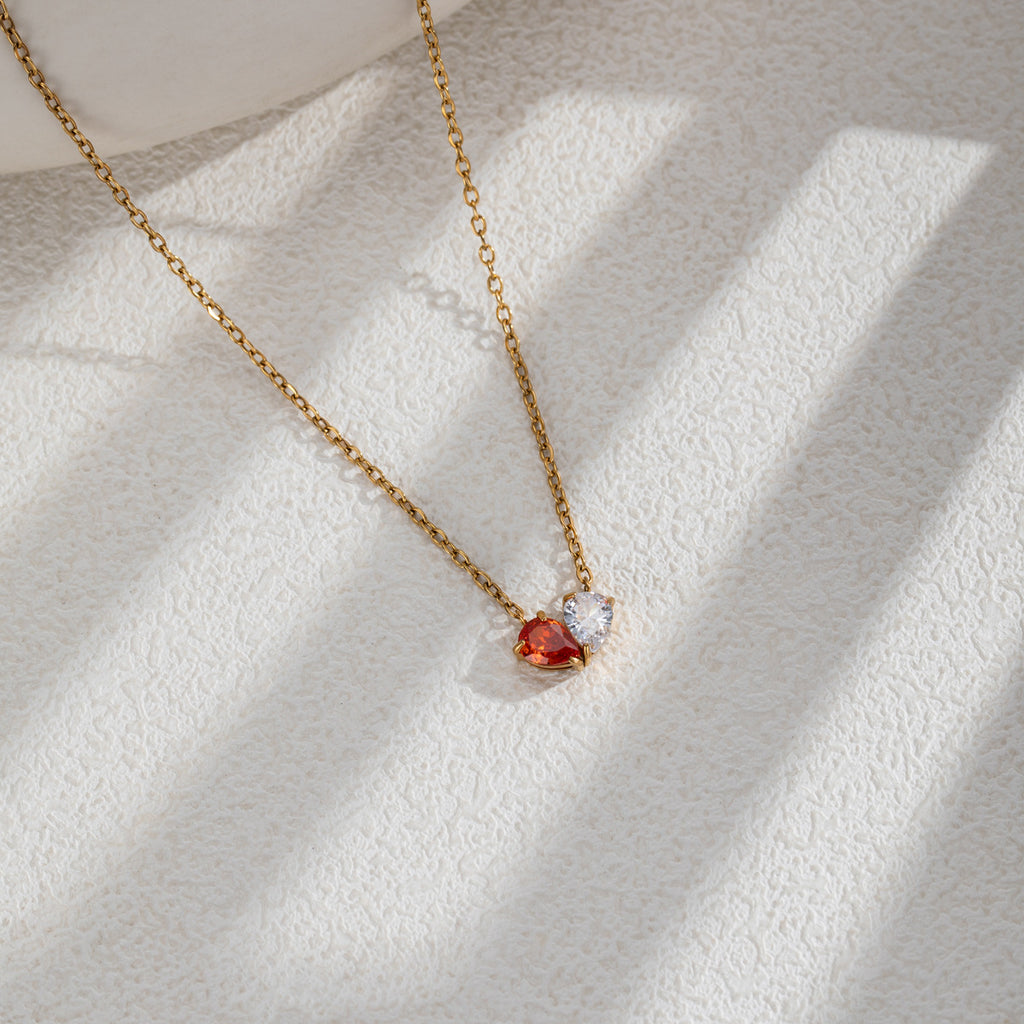 IBEX Double Heart Pendant Necklace