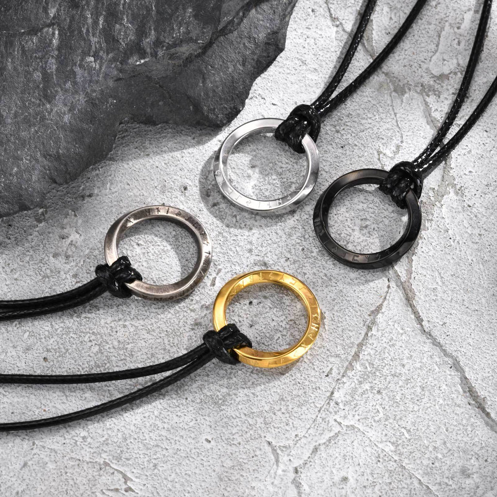 Men's Minimalist Circle Pendant Necklace
