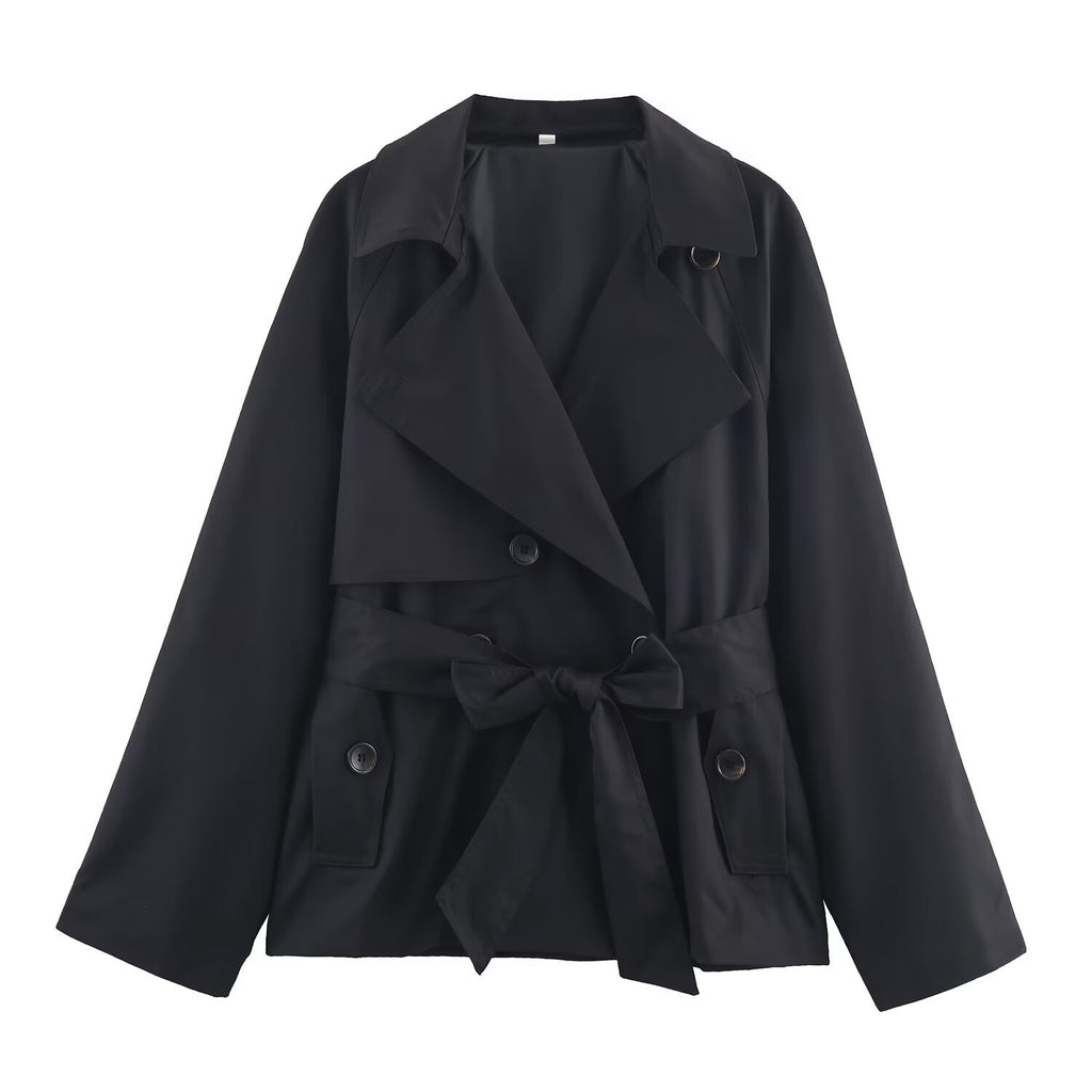 IBEX Elegance Lace-Up Trench Coat