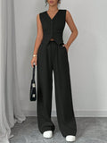 IBEX Women’s Tailored Vest & Wide-Leg Pants Set