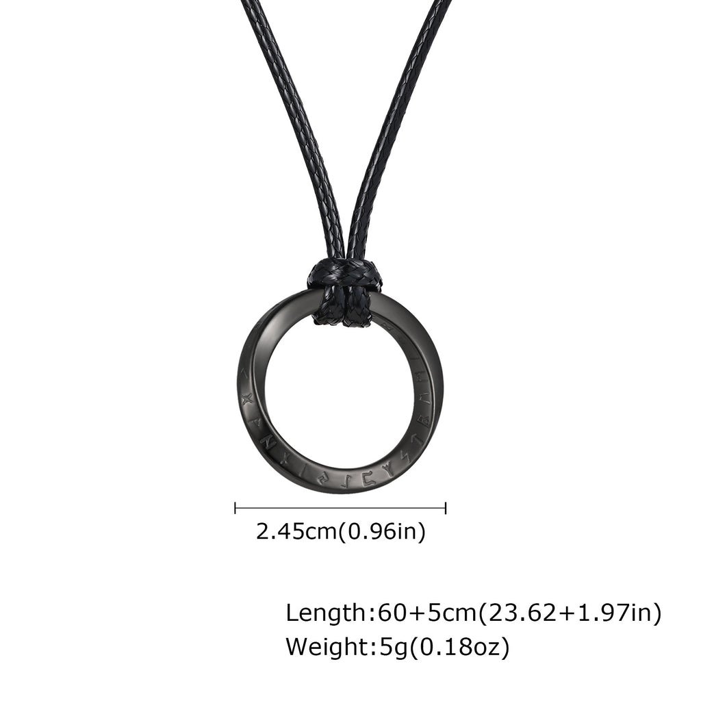 Men's Minimalist Circle Pendant Necklace