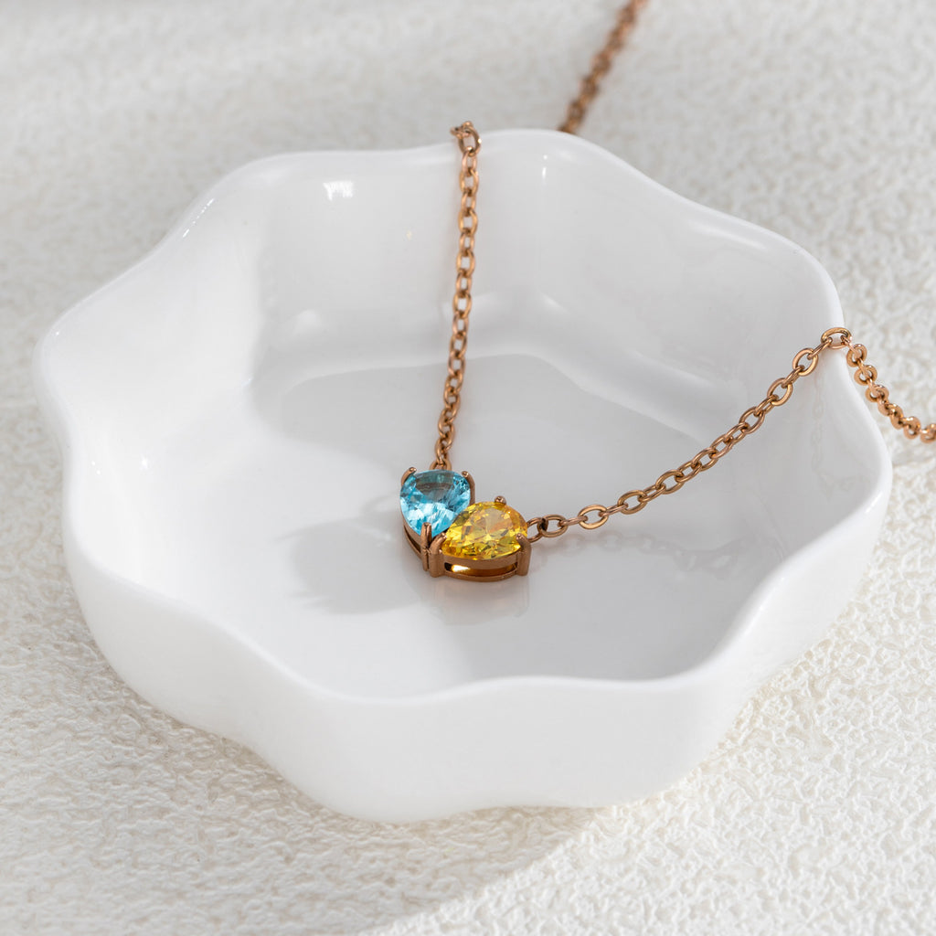 IBEX Double Heart Pendant Necklace