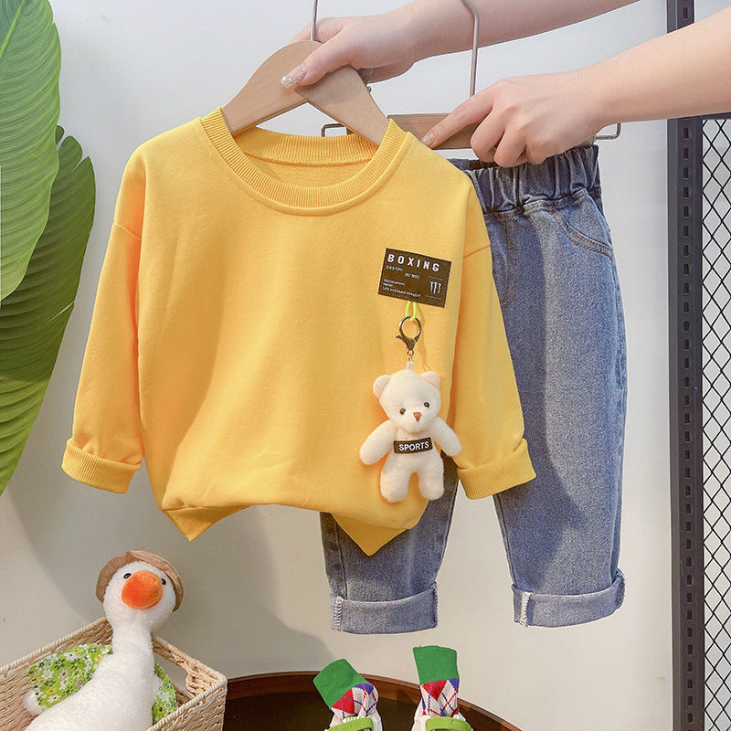 Boys' spring clothes modern fashion 2 baby clothes spring 3 fashionable children's clothes children's handsome 1 year old baby spring and autumn suit