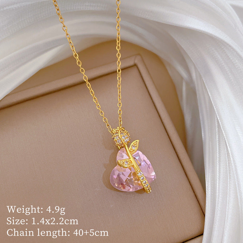 【】 Multi-element style copper micro-inlaid combination women's exquisite chain