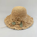 Bohemian Floral Straw Sun Hat