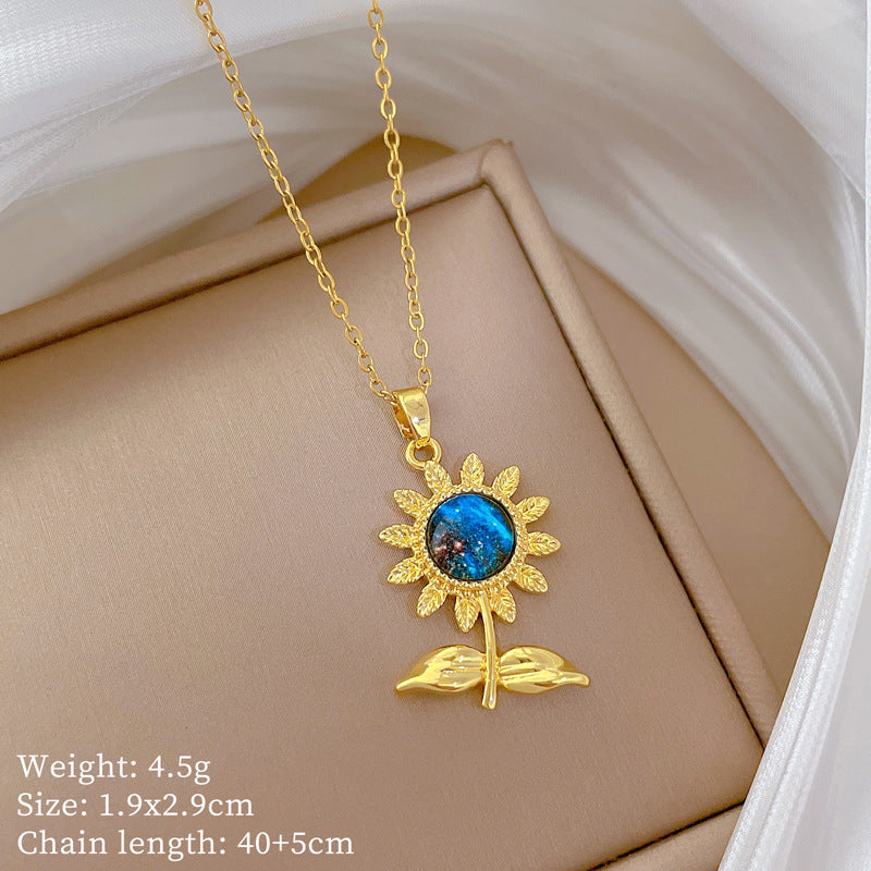 【】 Multi-element style copper micro-inlaid combination women's exquisite chain