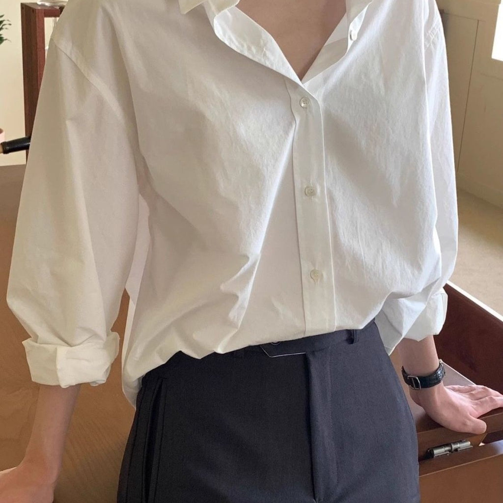 Women's Classic Oversized White Shirt