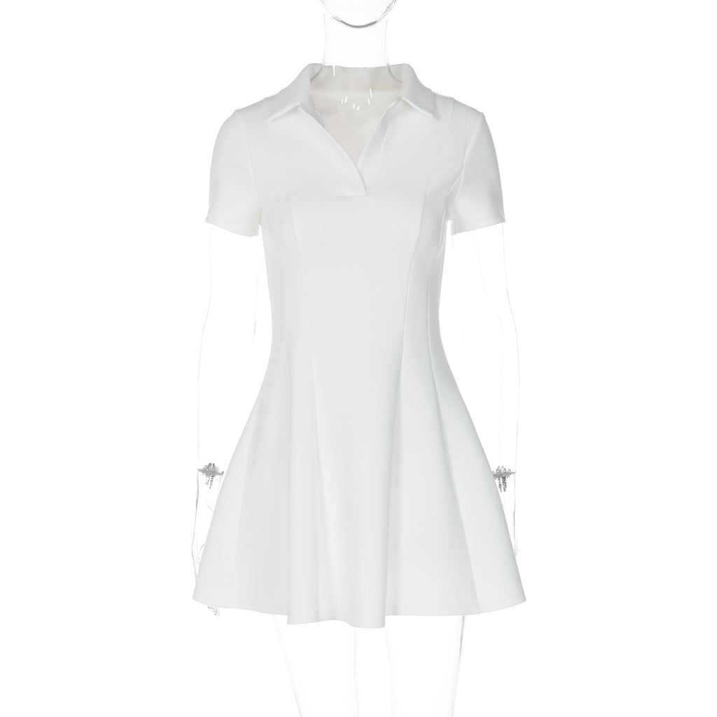IBEX Chic Polo Collar Mini Dress