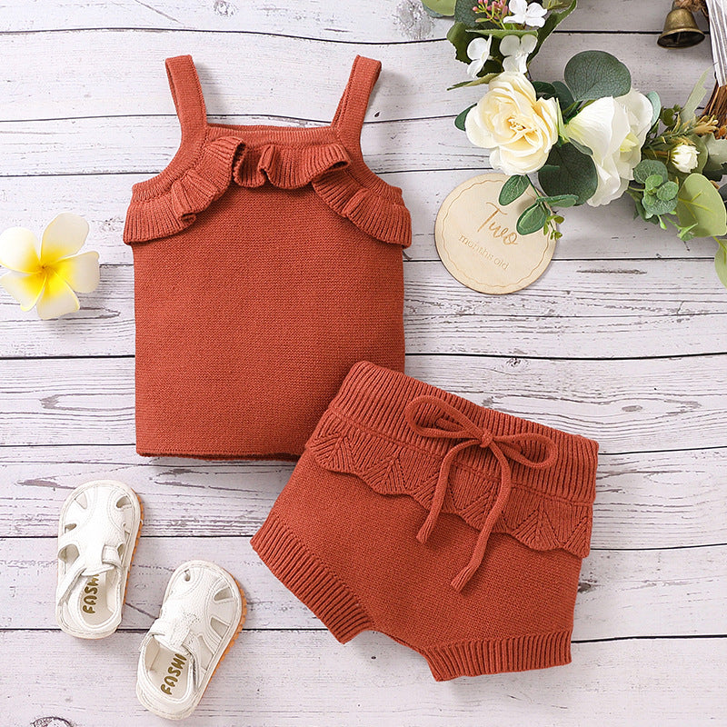 IBEX Baby Girl Knitted Summer Set