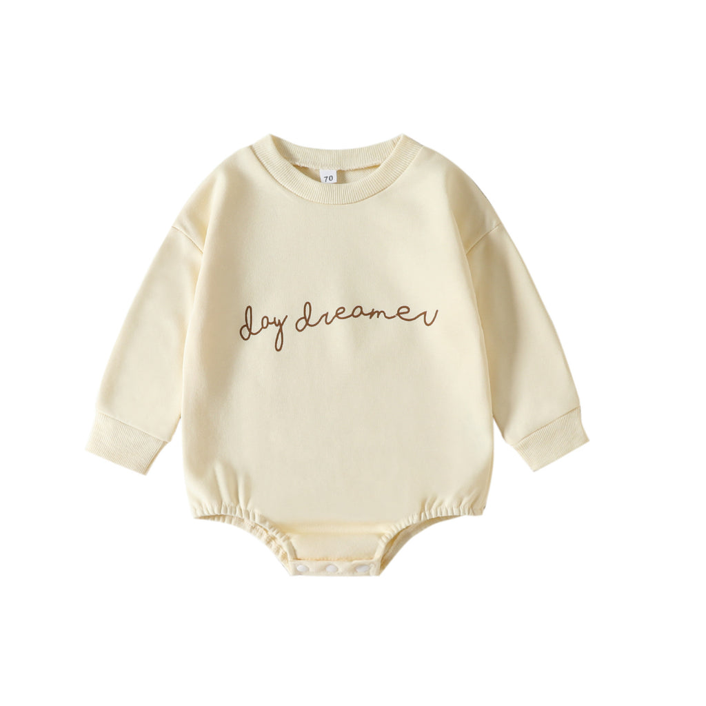 Spring and Autumn style baby children climbing clothes fast sell Europe and America style children's letter print off sleeve triangle Ha clothes