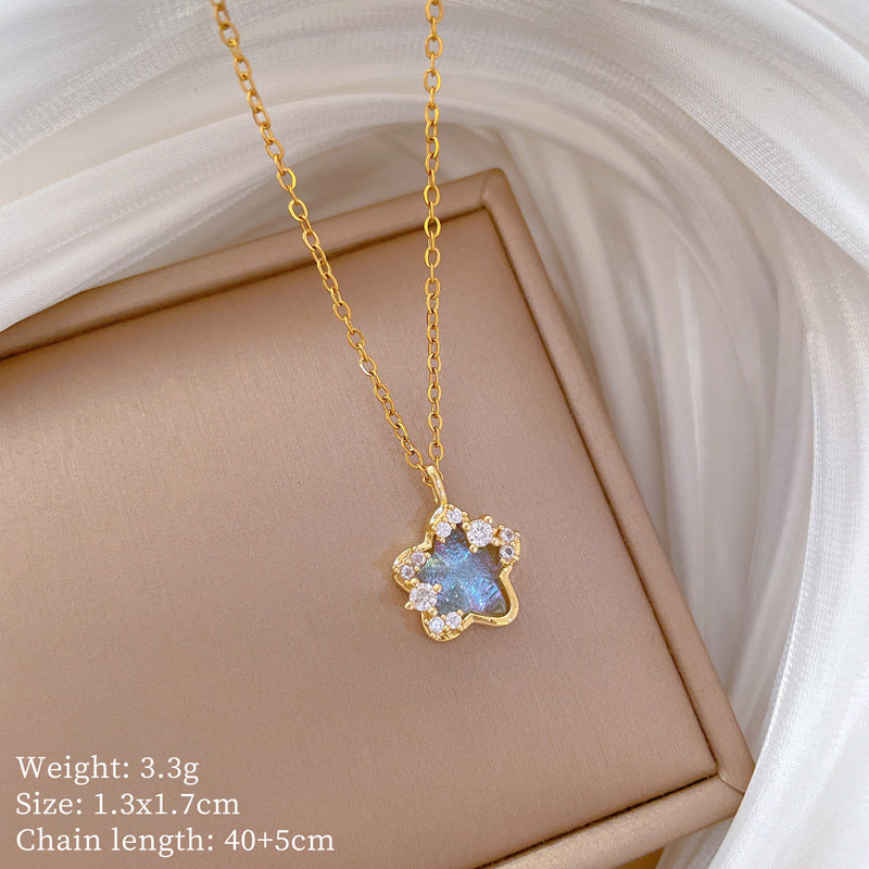 【】 Multi-element style copper micro-inlaid combination women's exquisite chain