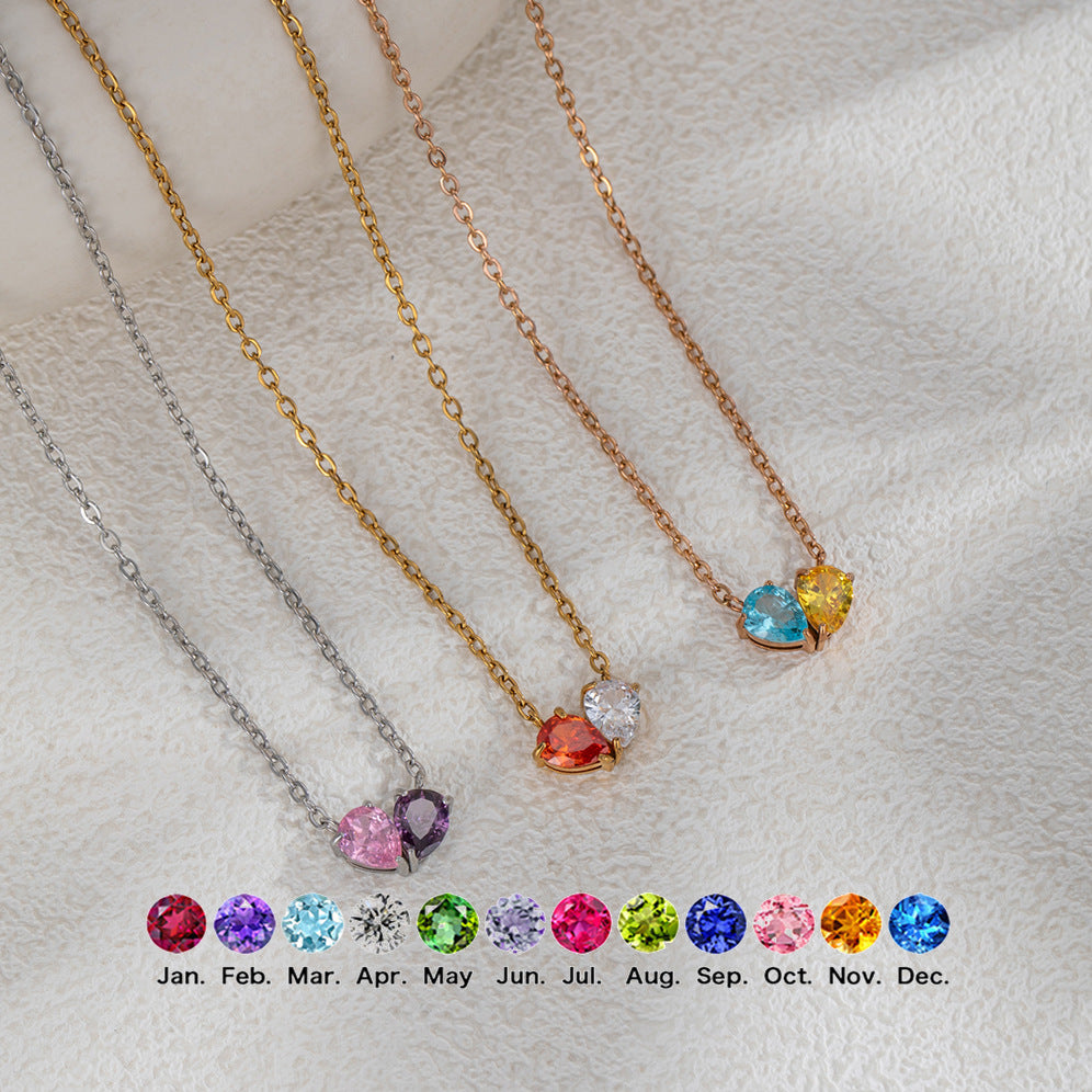 IBEX Double Heart Pendant Necklace