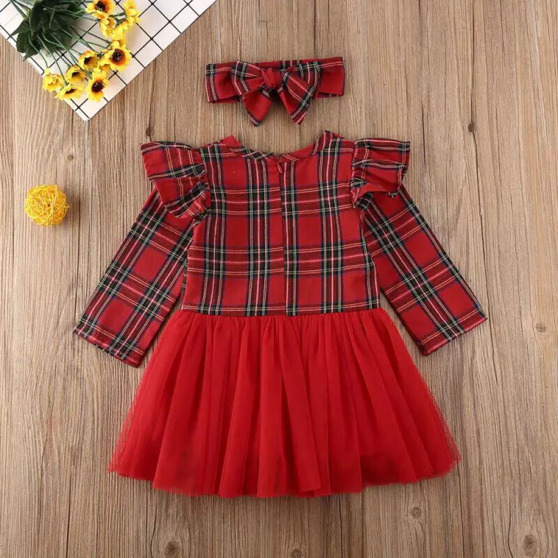 IBEX Baby Girl Plaid Tulle Party Dress
