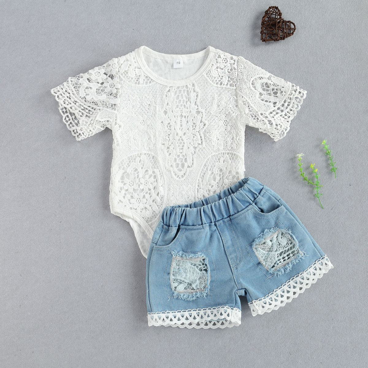 IBEX Baby Girl Lace Summer Set
