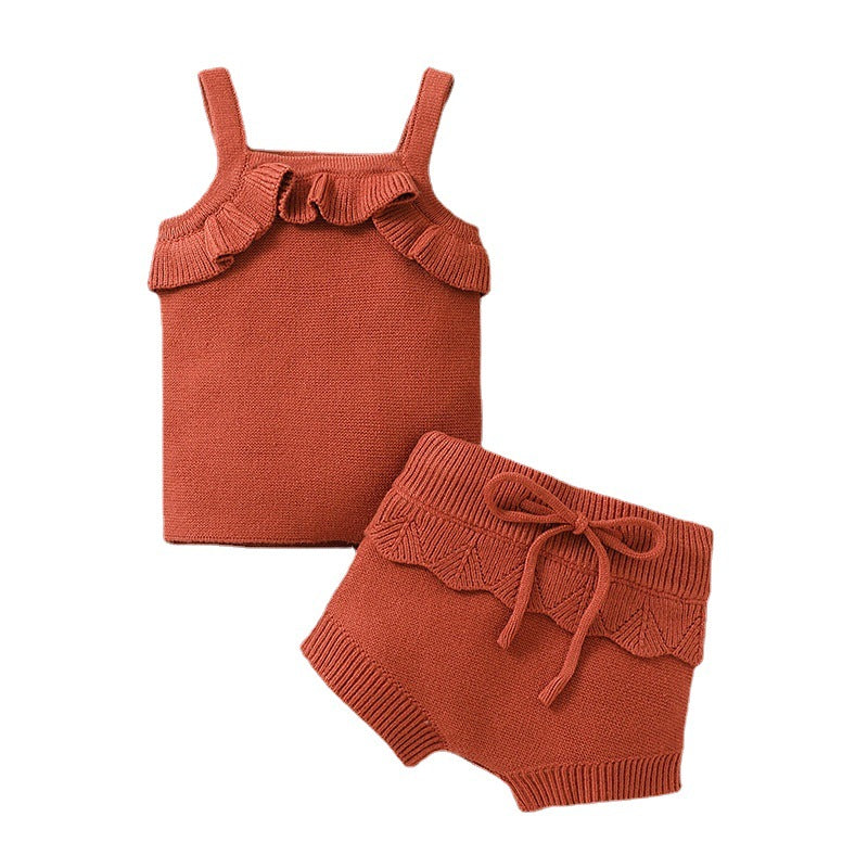 IBEX Baby Girl Knitted Summer Set