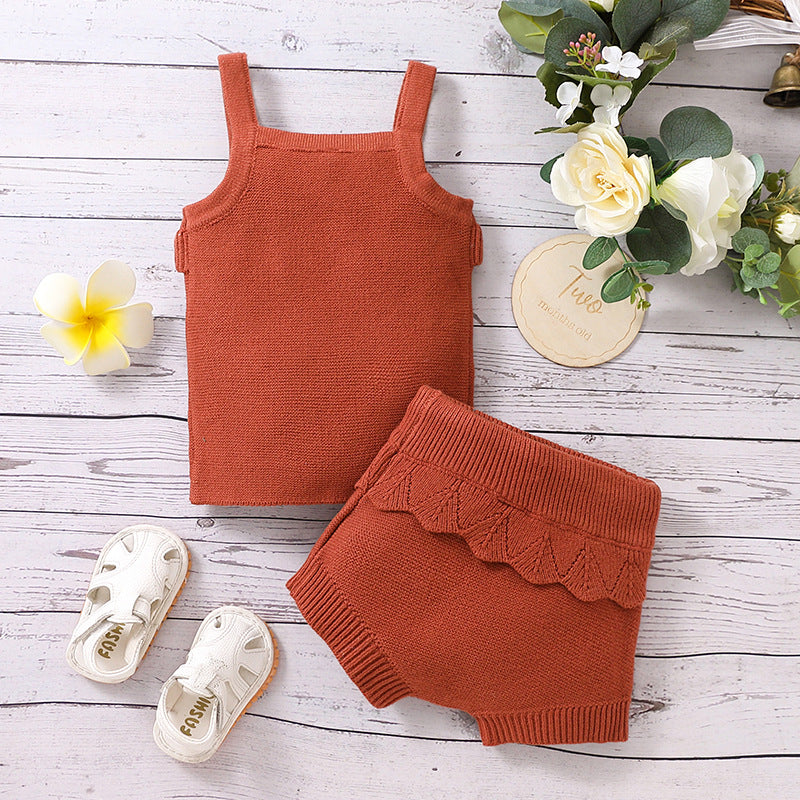 IBEX Baby Girl Knitted Summer Set
