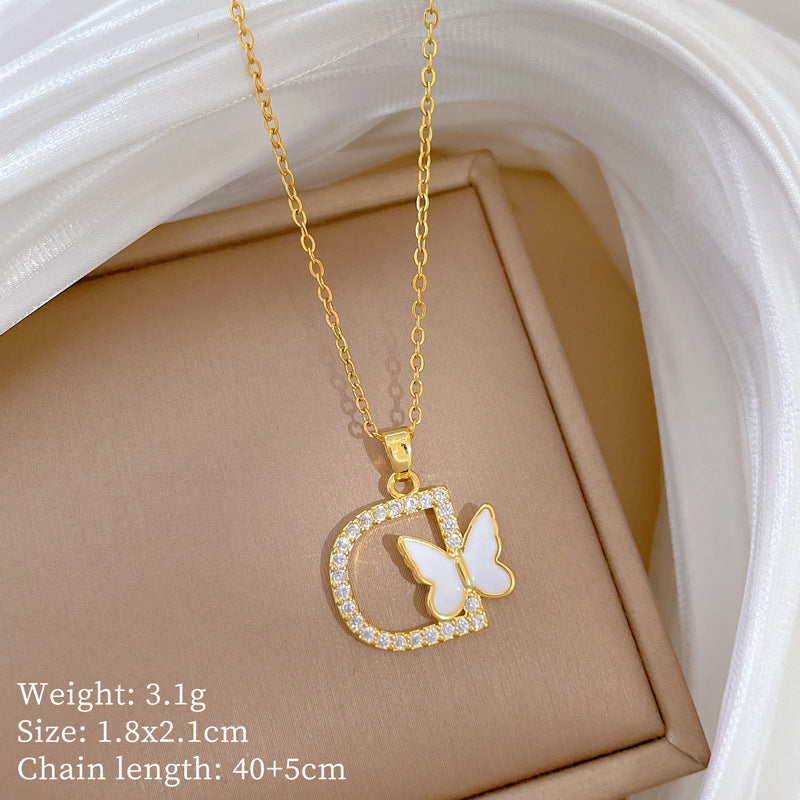 【】 Multi-element style copper micro-inlaid combination women's exquisite chain