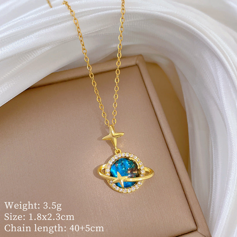 【】 Multi-element style copper micro-inlaid combination women's exquisite chain
