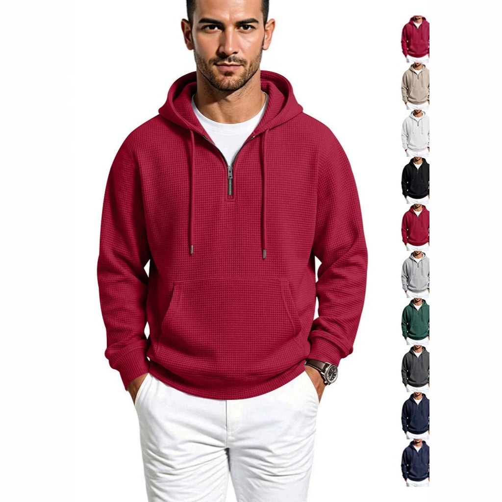 IBEX Men’s Waffle Half-Zip Hoodie