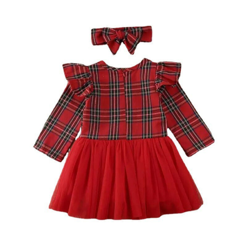 IBEX Baby Girl Plaid Tulle Party Dress