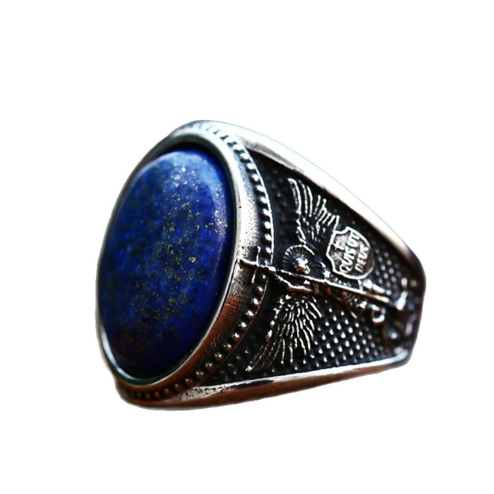 IBEX Vintage Blue Stone Signet Ring