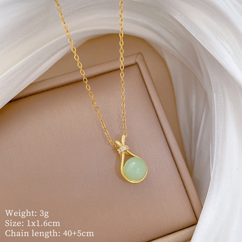 【】 Multi-element style copper micro-inlaid combination women's exquisite chain
