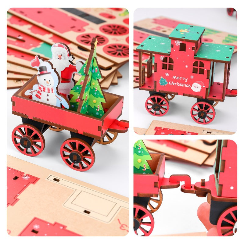 DIY Christmas Wooden Train Set