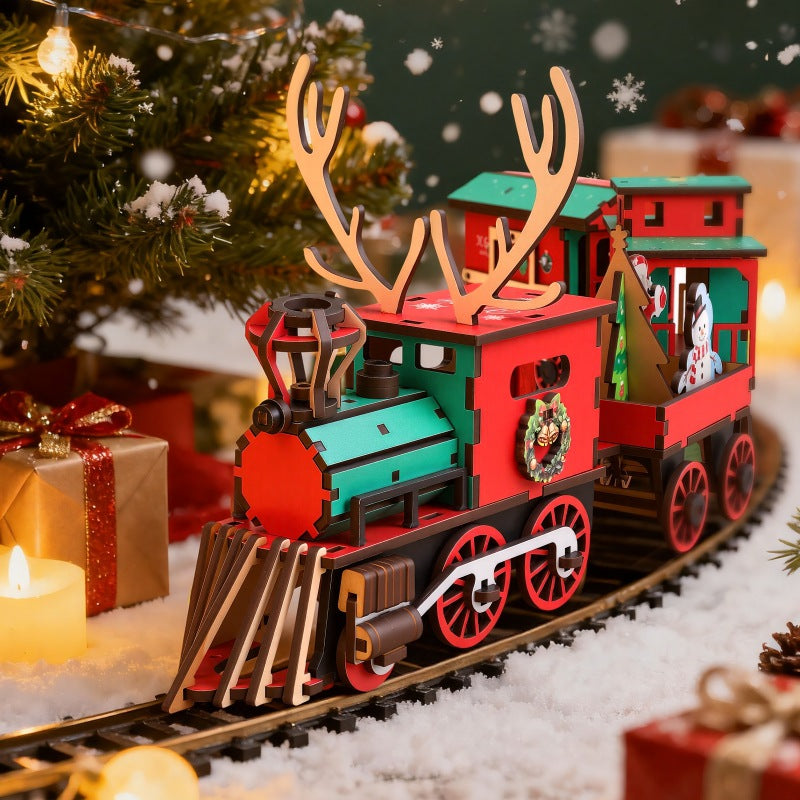 DIY Christmas Wooden Train Set