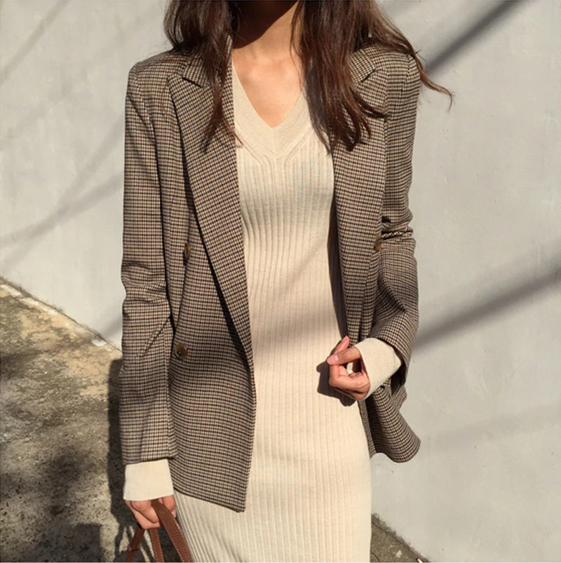 IBEX Plaid Longline Blazer