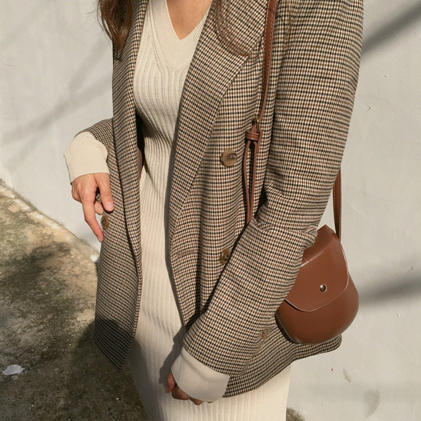IBEX Plaid Longline Blazer