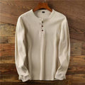 IBEX Men’s Waffle Henley Long-Sleeve Shirt