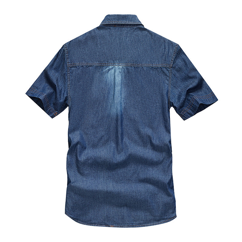 IBEX Classic Short-Sleeve Denim Shirt