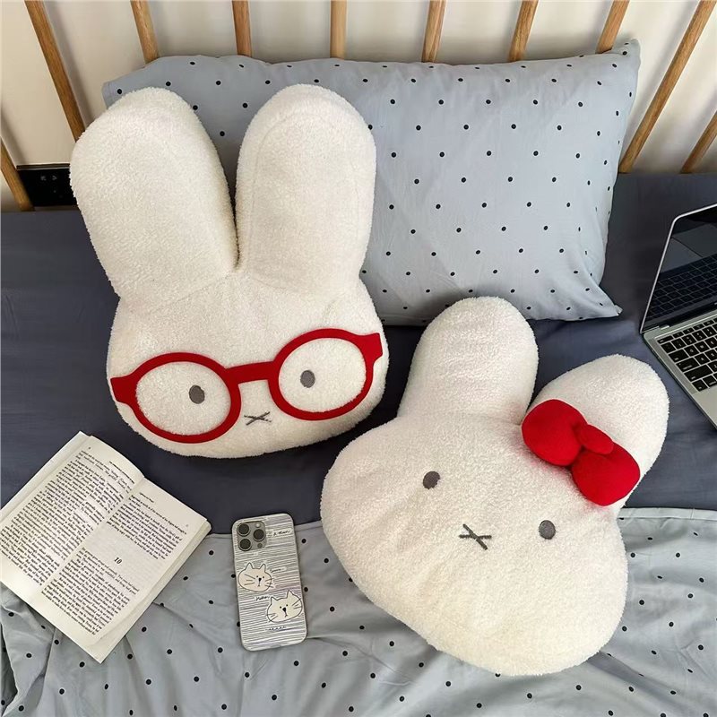 Cute rabbit plush toy as a pillow