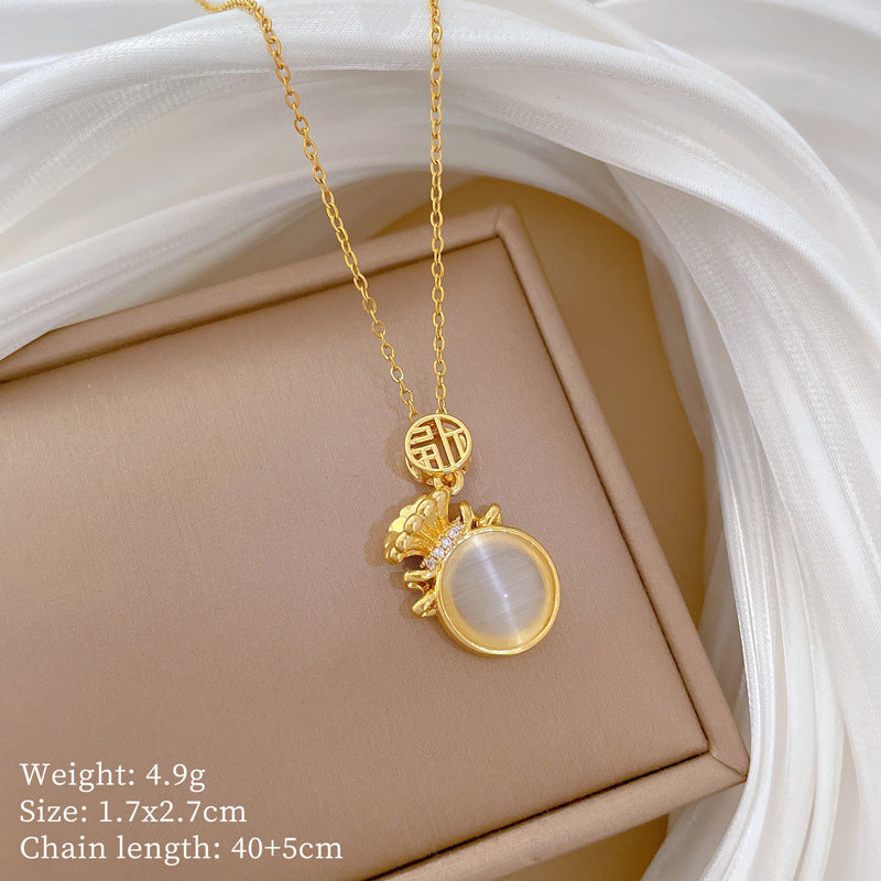 【】 Multi-element style copper micro-inlaid combination women's exquisite chain