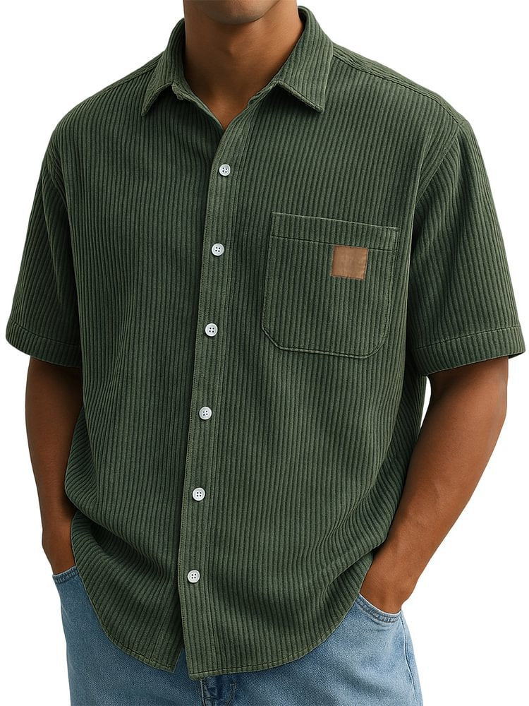IBEX Casual Corduroy Short-Sleeve Shirt