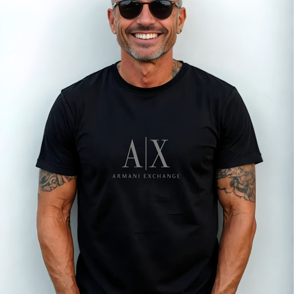 Cotton short-sleeved T-shirt, trendy and versatile, casual men's top, loose, European men's wear