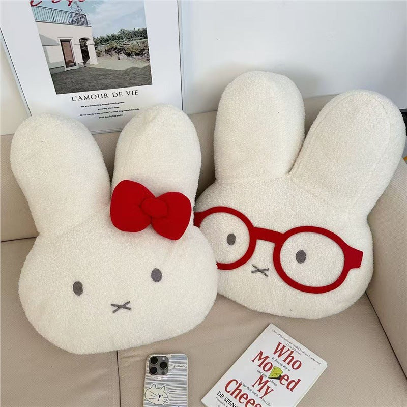 Cute rabbit plush toy as a pillow