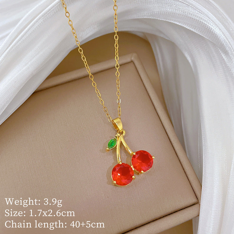 【】 Multi-element style copper micro-inlaid combination women's exquisite chain
