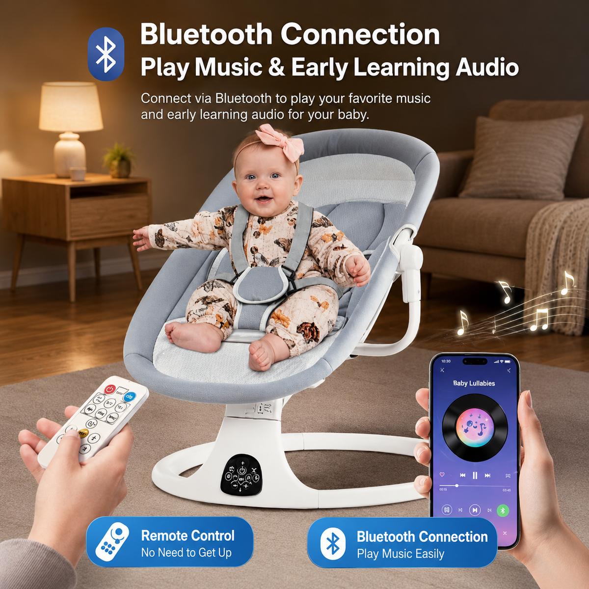 Baby rocker and recliner are multi-functional