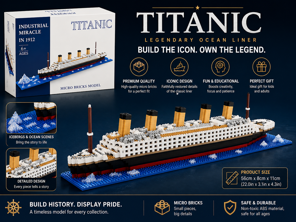 Titanic LED Micro Building Blocks Model