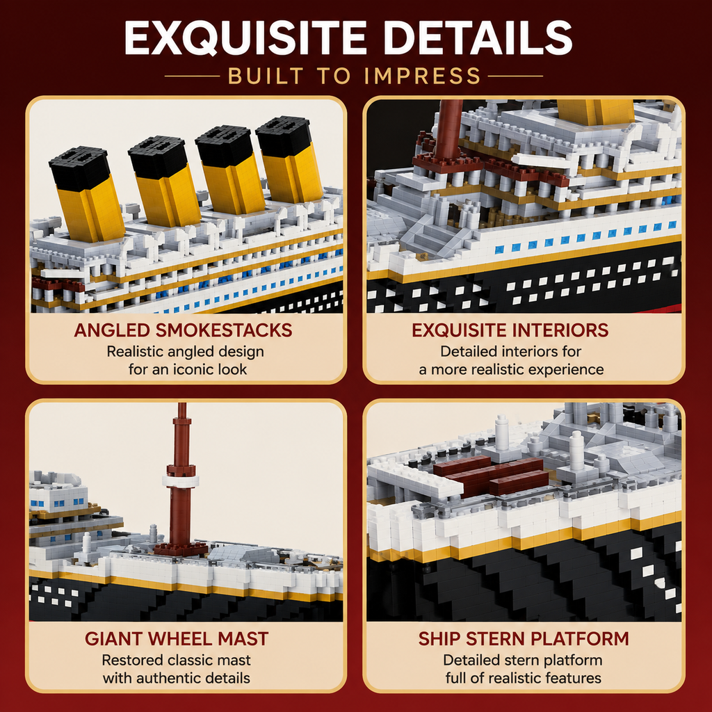 Titanic LED Micro Building Blocks Model