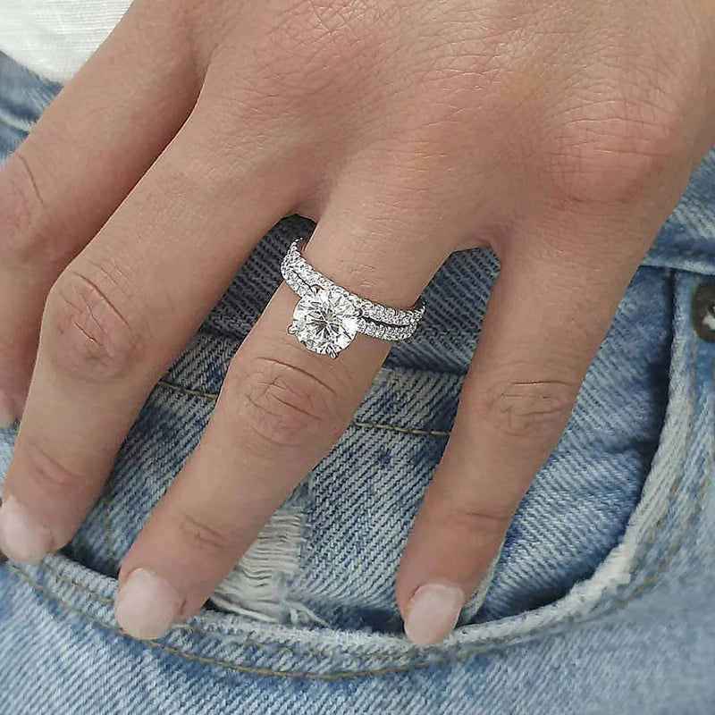 Elegant Cubic Zirconia Ring Set